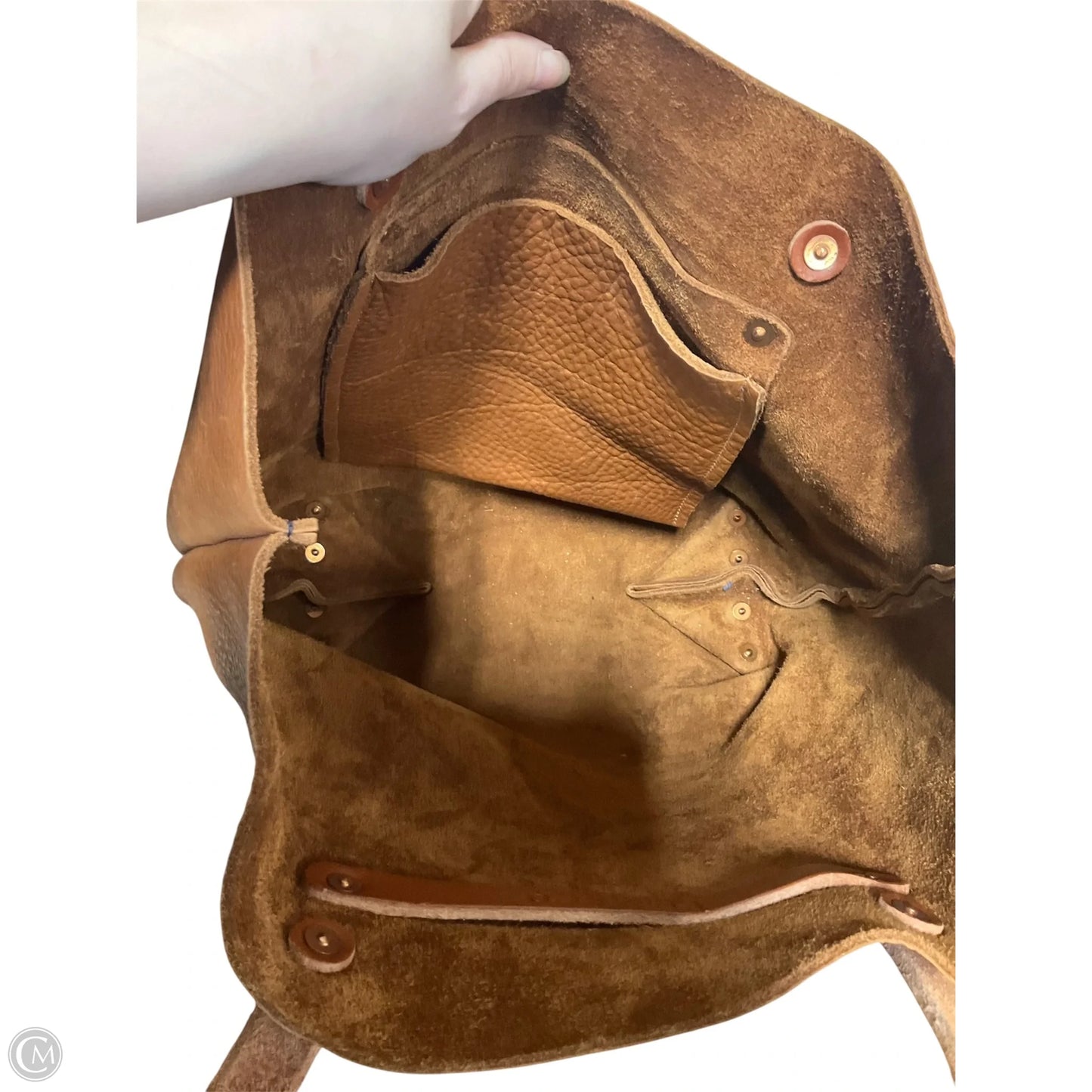 Tote Leather By Clothes Mentor, Size: Large