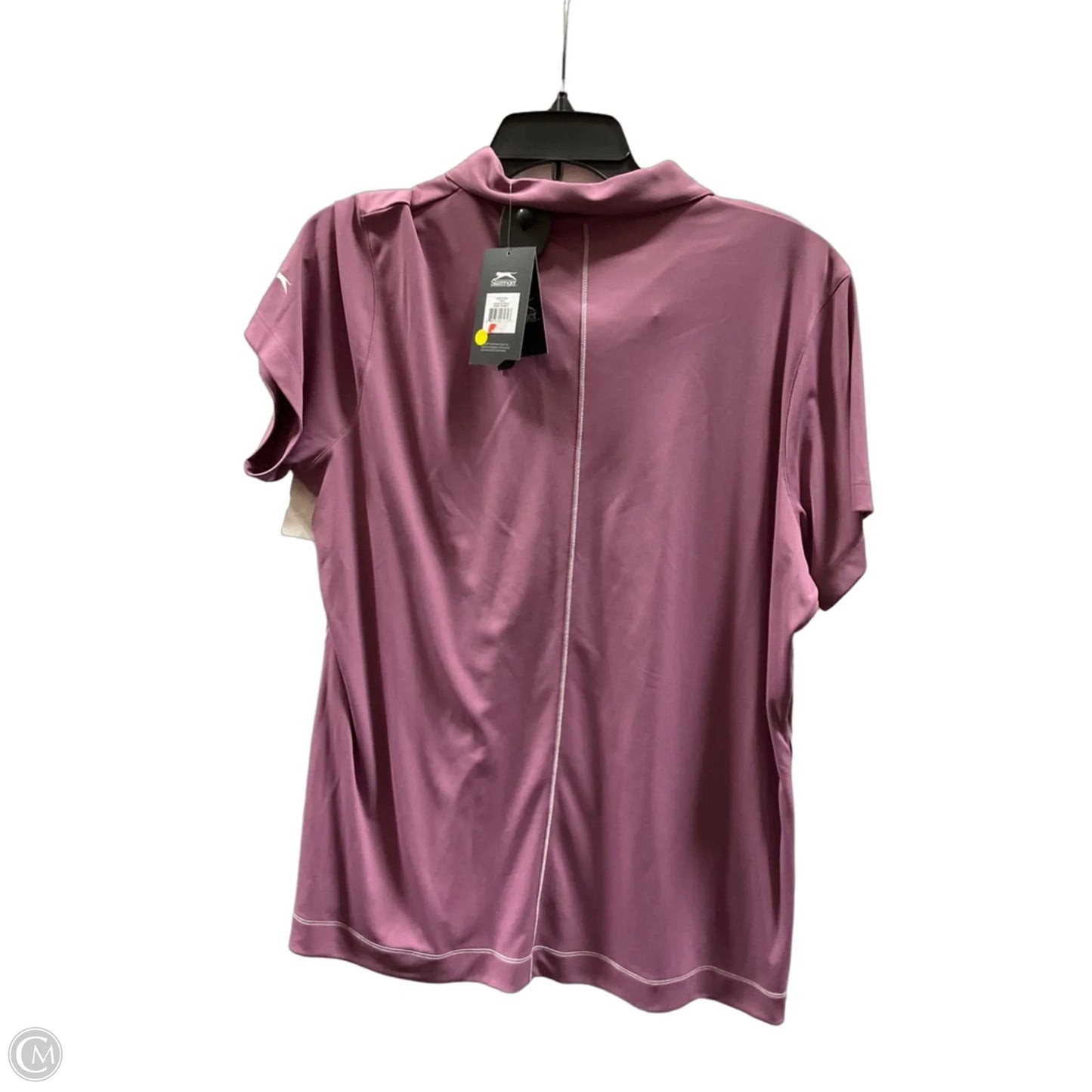Athletic Top Long Sleeve Collar By Slazenger In Purple, Size: Xxl