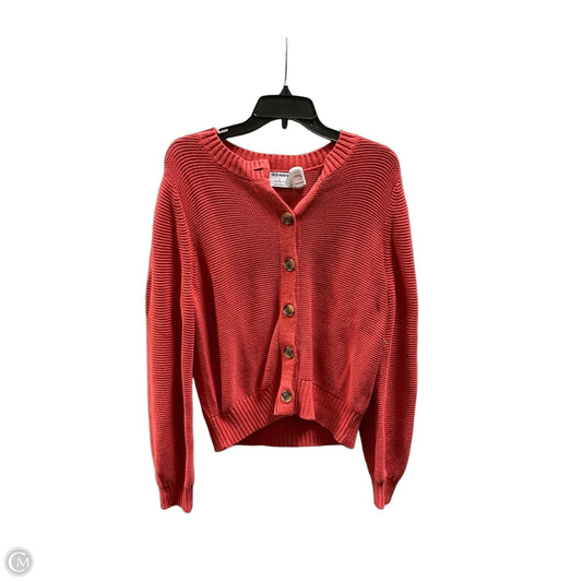 Sweater Cardigan By Old Navy In Orange, Size: M