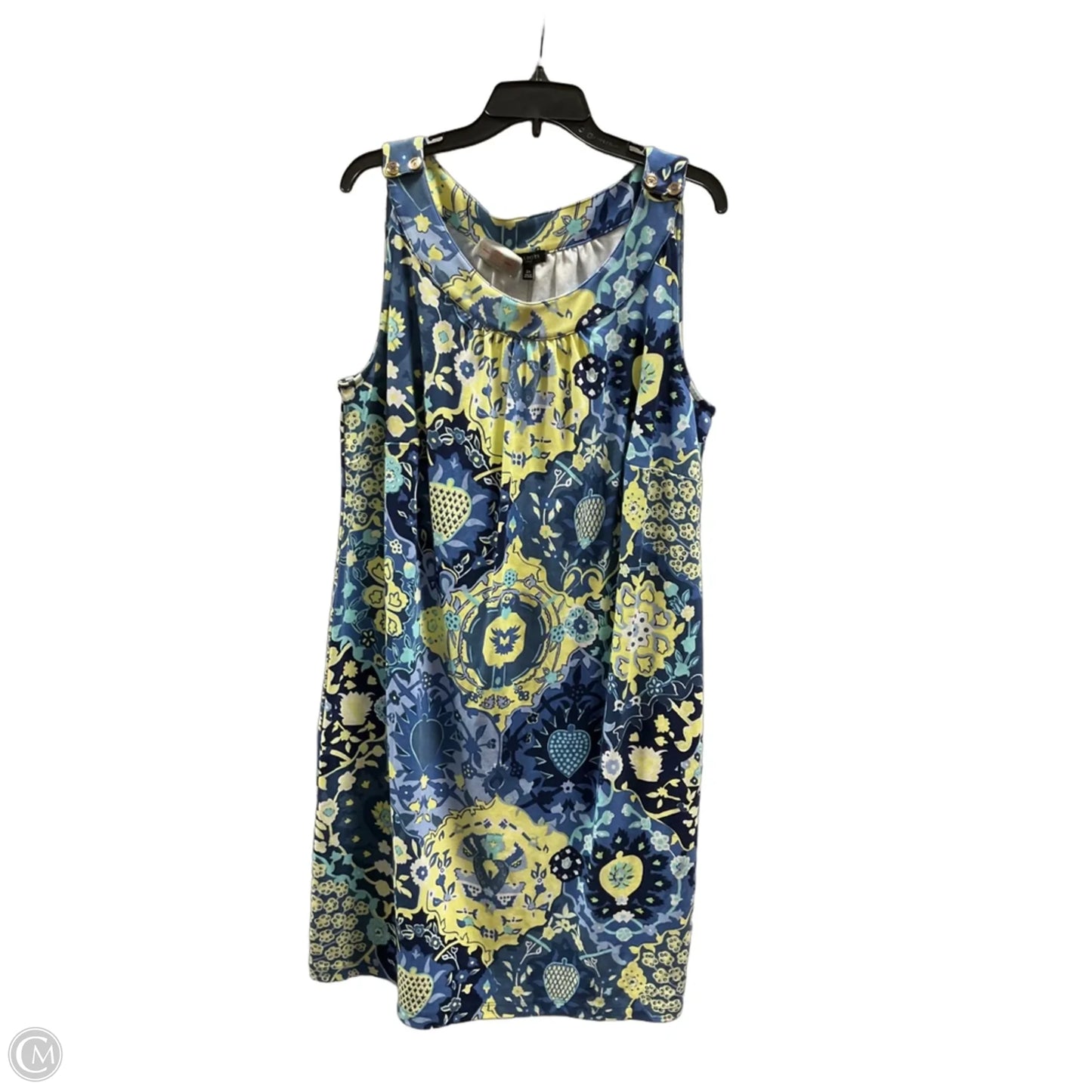 Dress Casual Short By Talbots In Blue & Cream, Size: 2x