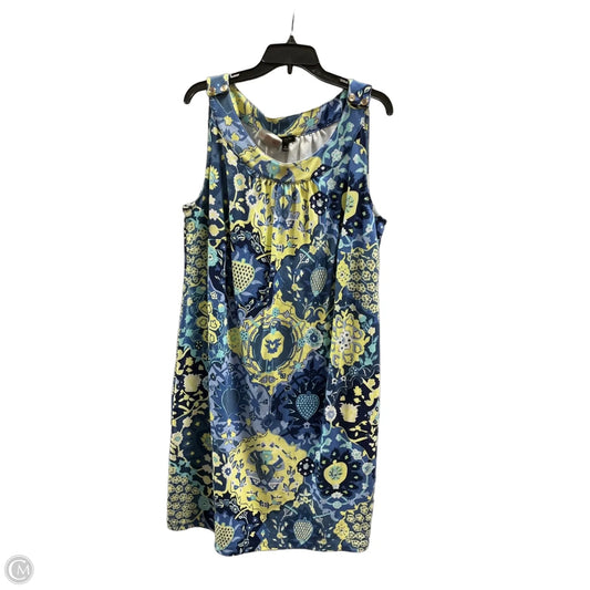Dress Casual Short By Talbots In Blue & Cream, Size: 2x