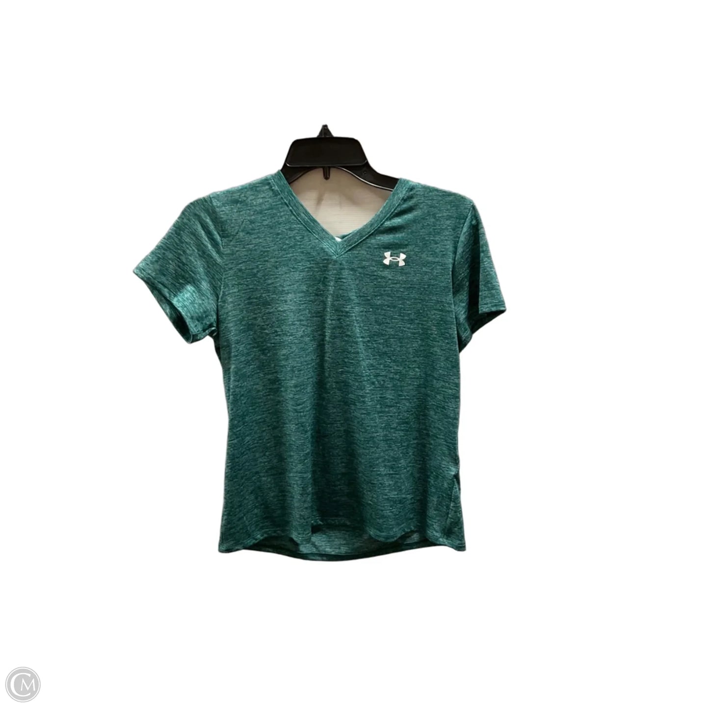 Athletic Top Short Sleeve By Under Armour In Green, Size: S