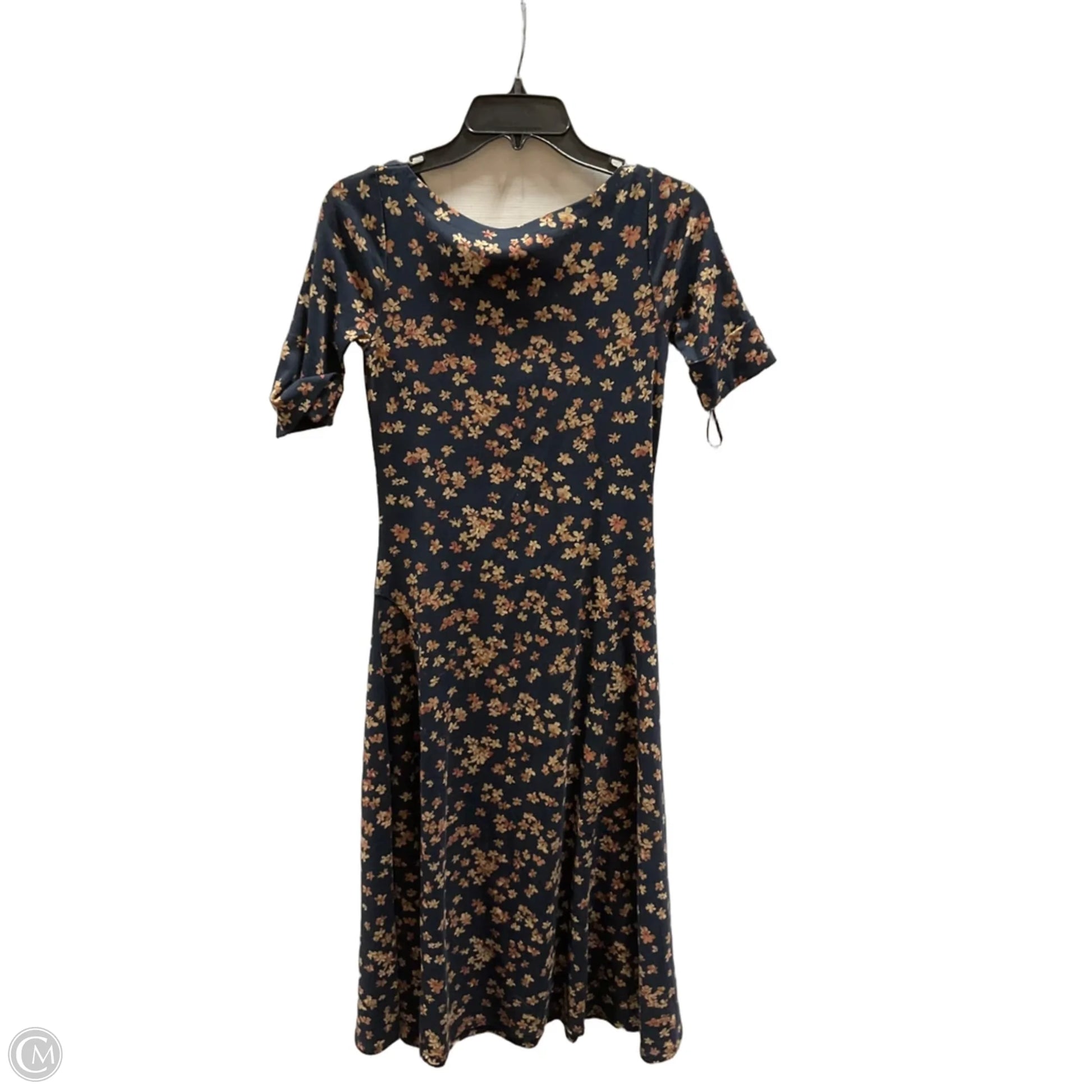 Dress Casual Midi By Ralph Lauren In Floral Print, Size: Xs