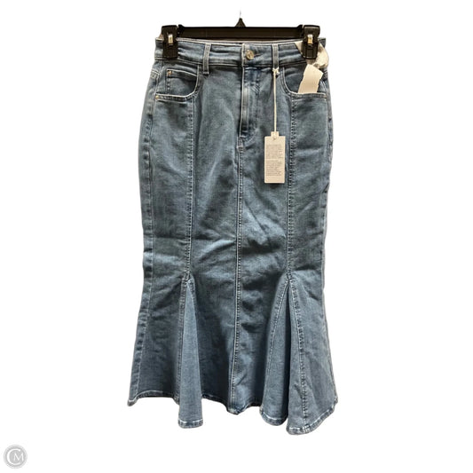 Skirt Midi By Guess In Blue Denim, Size: 2