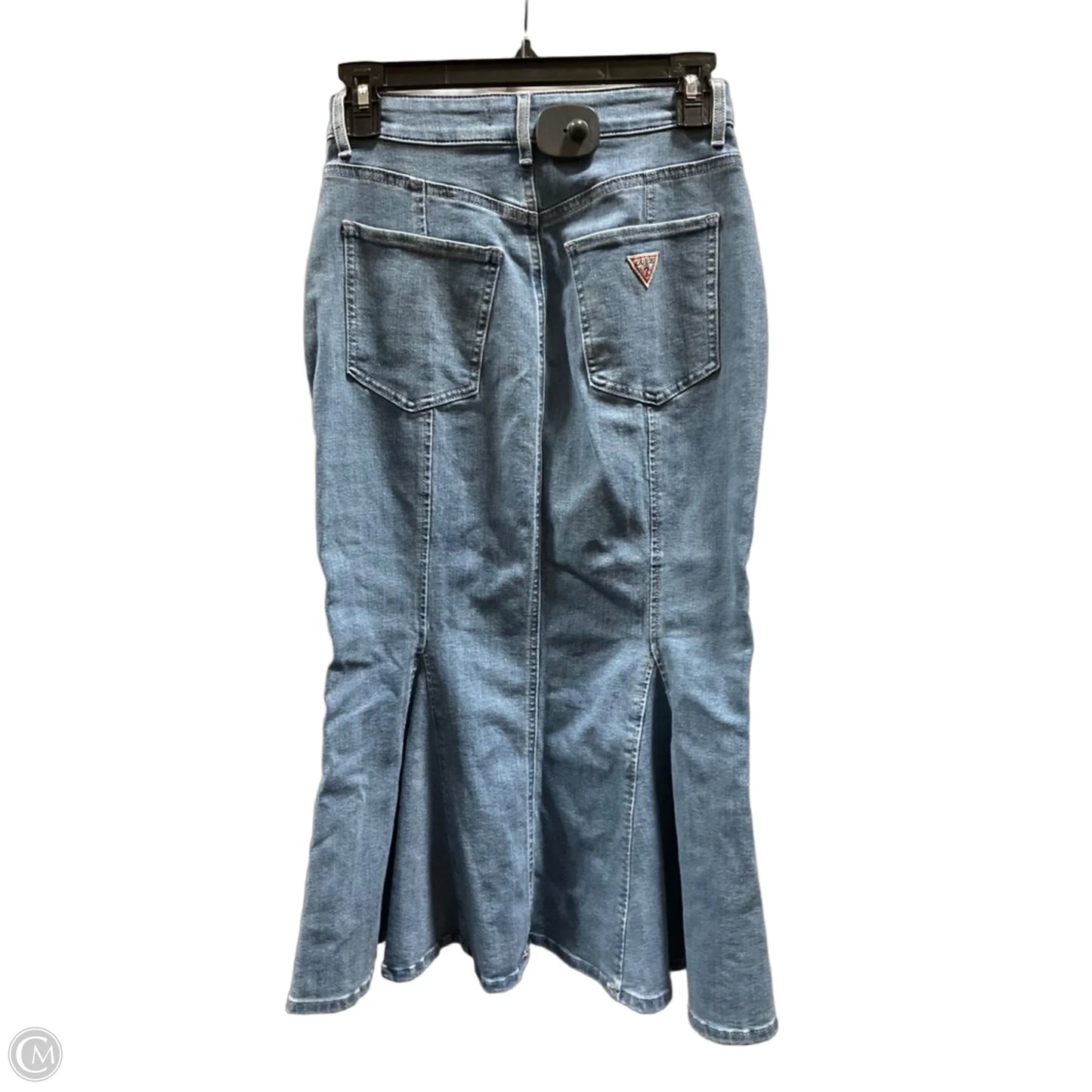 Skirt Midi By Guess In Blue Denim, Size: 2