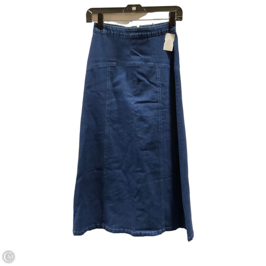 Skirt Maxi By Bl-nk In Blue Denim, Size: Xs