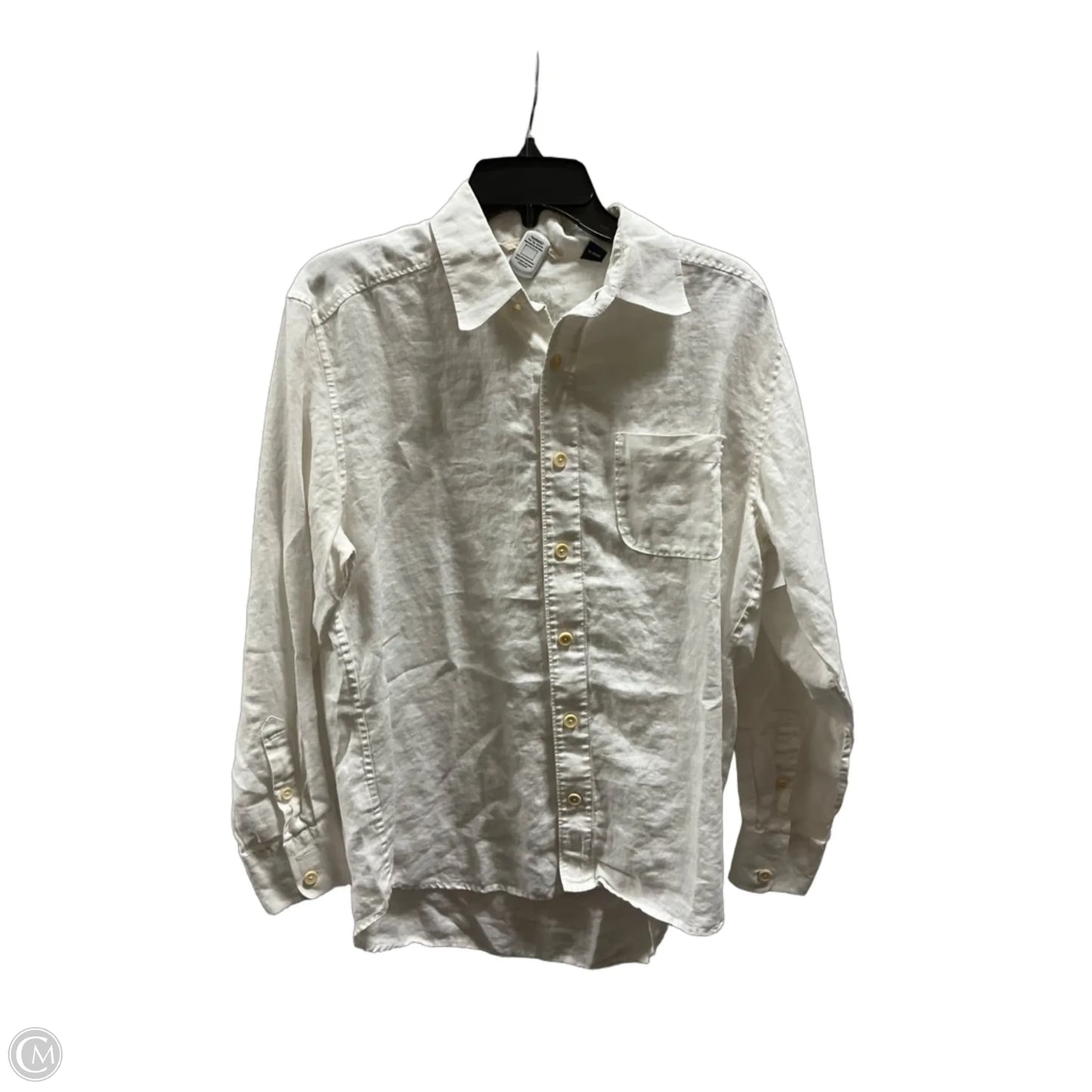 Blouse Long Sleeve By Tommy Bahama In White, Size: S
