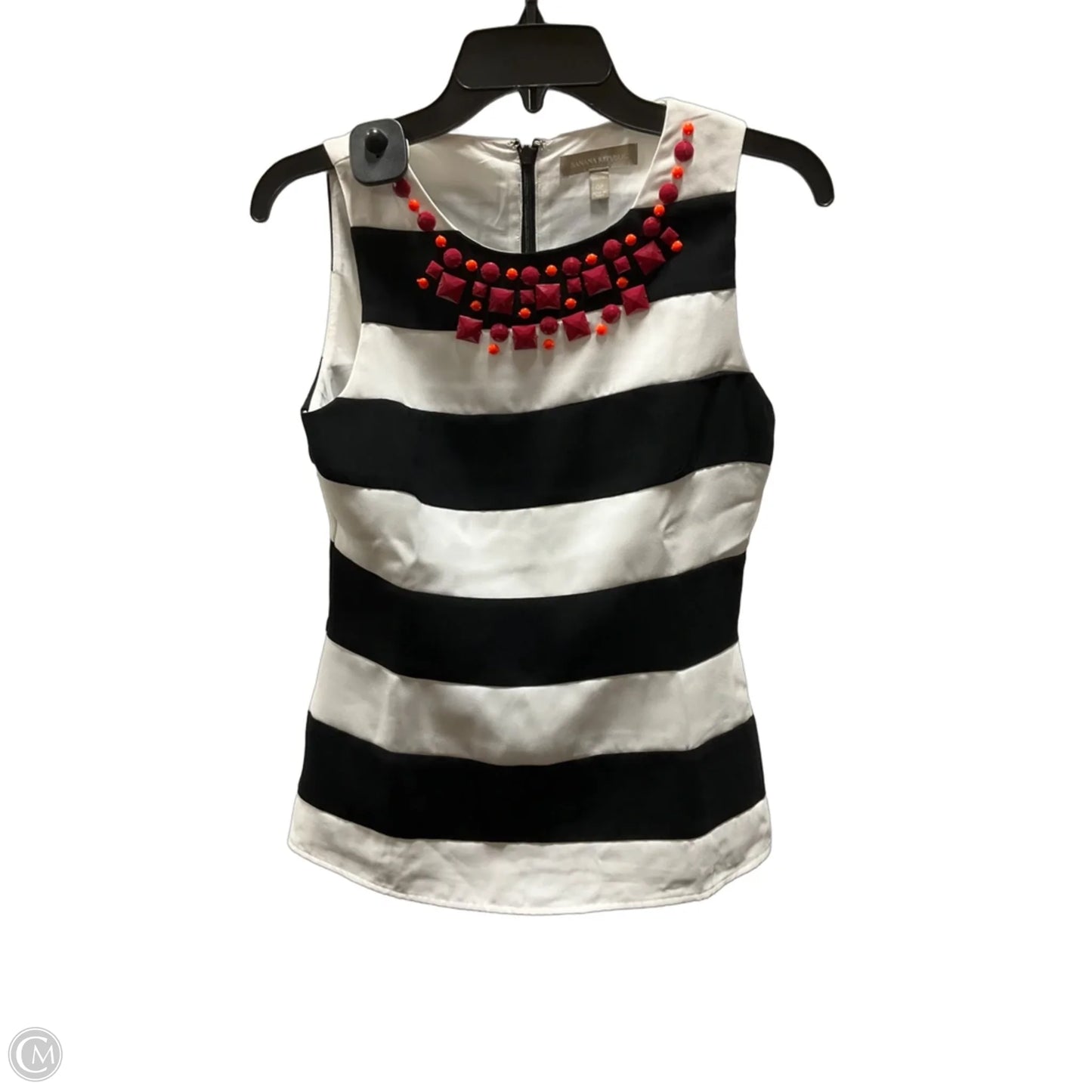 Top Sleeveless By Banana Republic In Striped Pattern, Size: 0p
