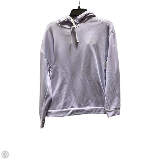 Athletic Sweatshirt Hoodie By Nike In Purple, Size: L