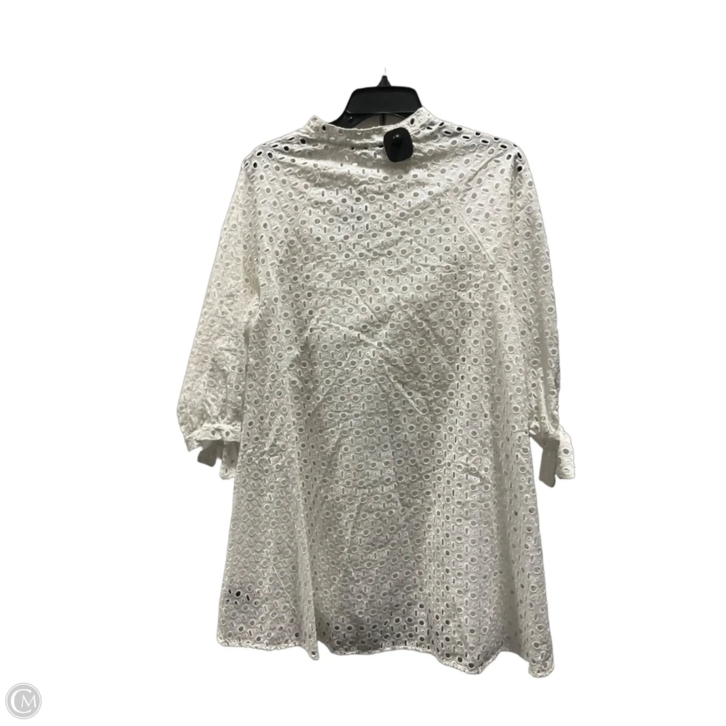 Blouse Long Sleeve By Natori In White, Size: S
