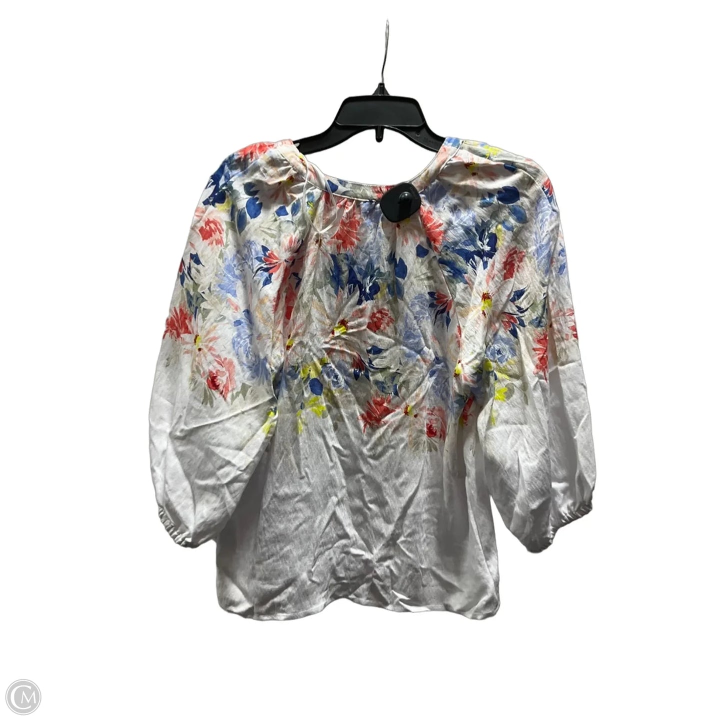 Top 3/4 Sleeve By Vince Camuto In Floral Print, Size: S