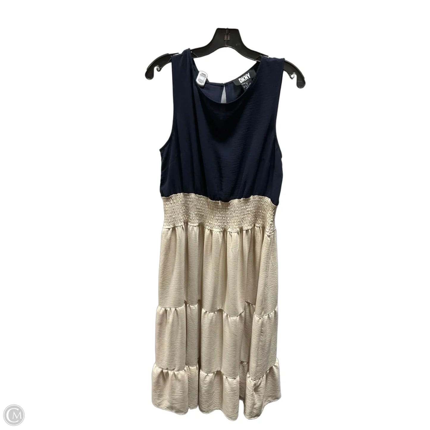 Dress Casual Midi By Dkny In Navy, Size: L