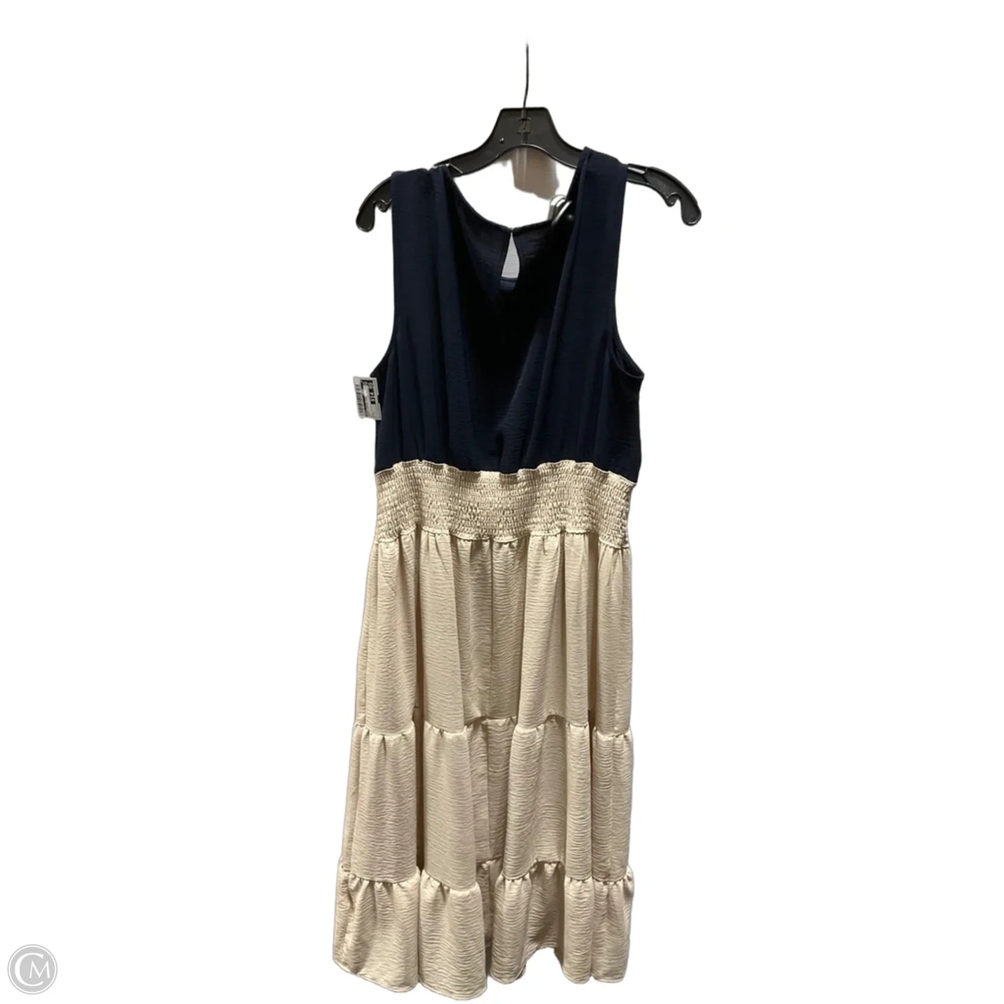 Dress Casual Midi By Dkny In Navy, Size: L