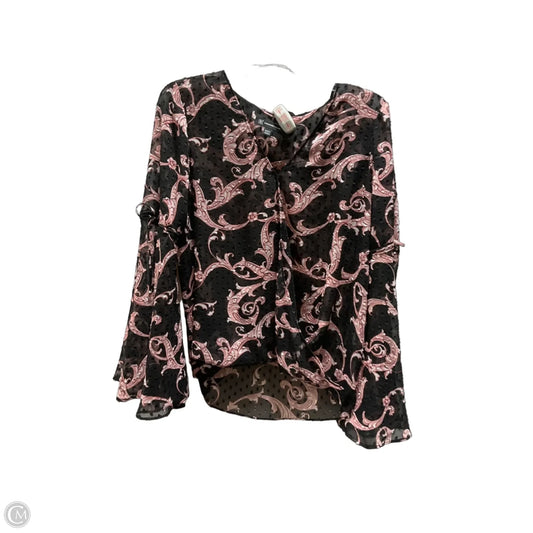 Top Long Sleeve By Inc In Paisley Print, Size: S