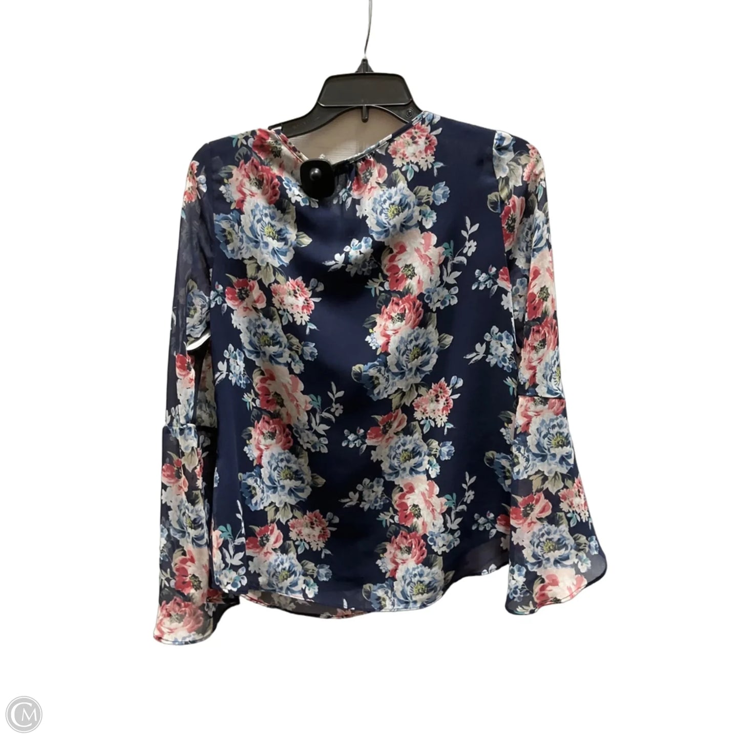 Top Long Sleeve By White House Black Market In Navy, Size: Xs