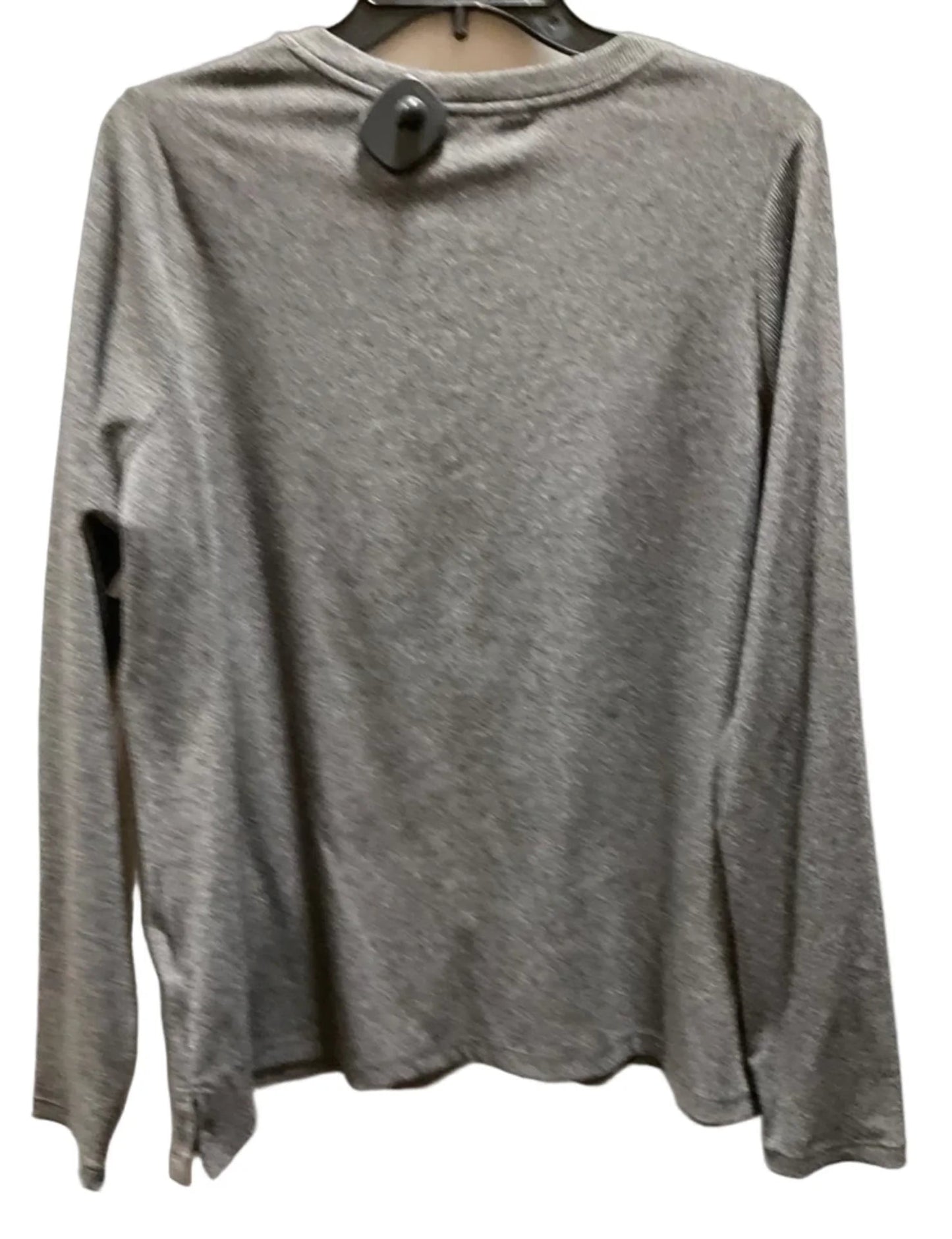 Athletic Top Long Sleeve Crewneck By Athleta In Grey, Size: 2x