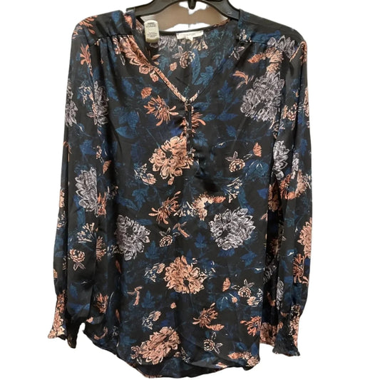 Top Long Sleeve By Maurices In Floral Print, Size: M