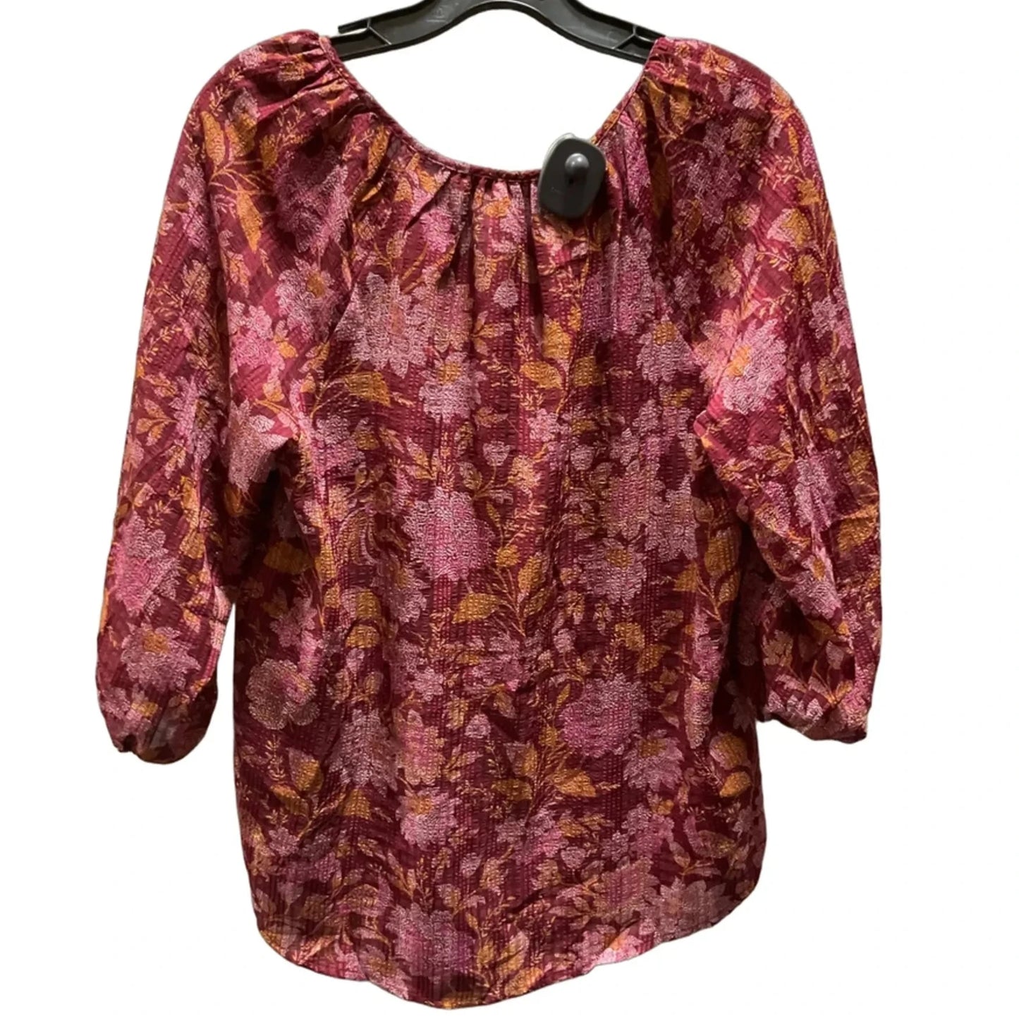 Top 3/4 Sleeve By Loft In Red, Size: M