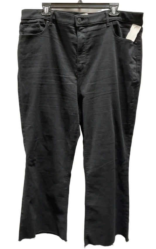 Jeans Wide Leg By Loft In Black, Size: 18