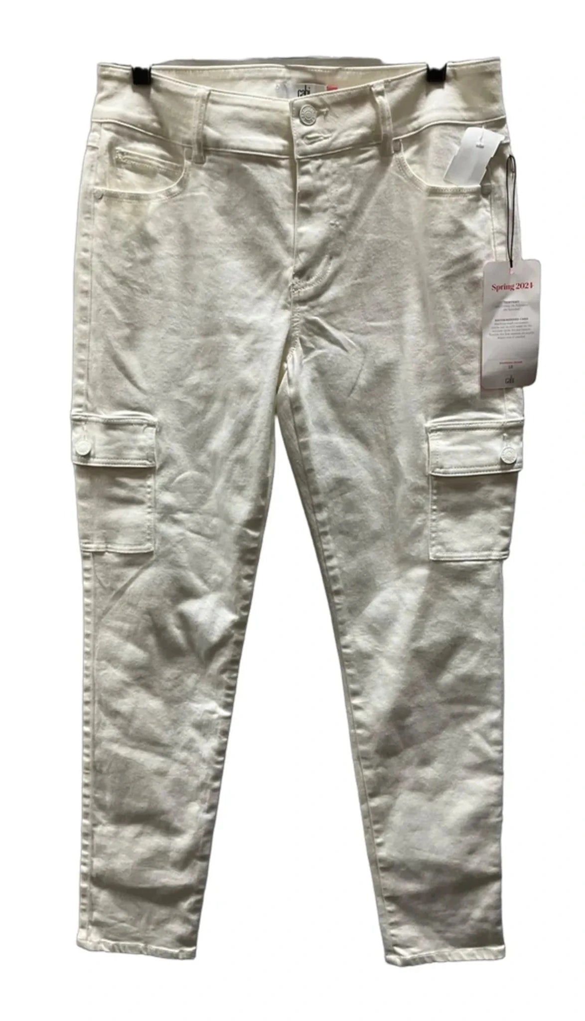 Jeans Straight By Cabi In Cream, Size: 8