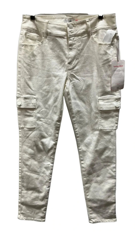 Jeans Straight By Cabi In Cream, Size: 8