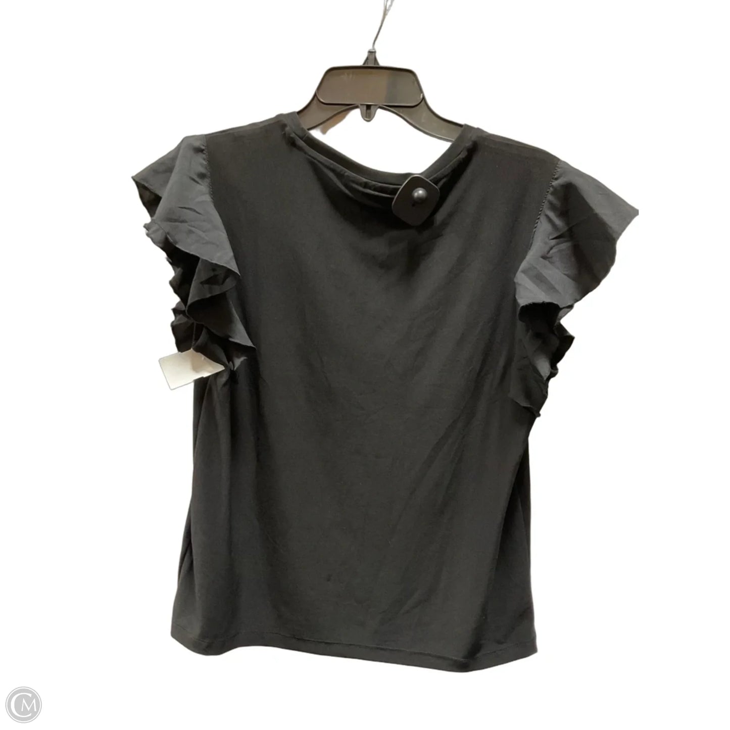 Top Short Sleeve By Dkny In Black, Size: S
