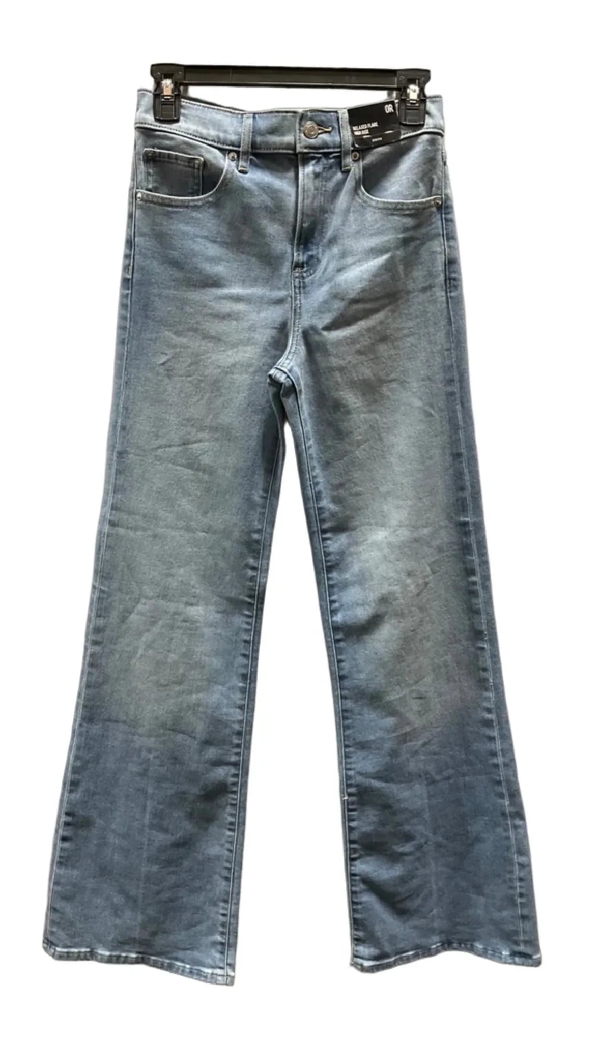 Jeans Flared By Express In Blue Denim, Size: 0