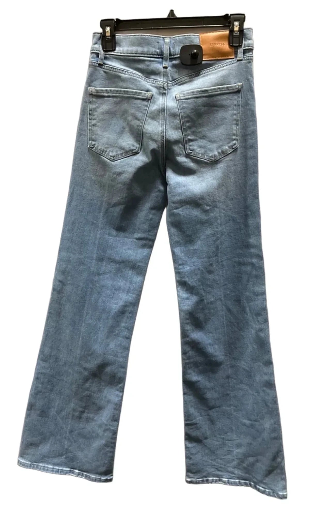 Jeans Flared By Express In Blue Denim, Size: 0