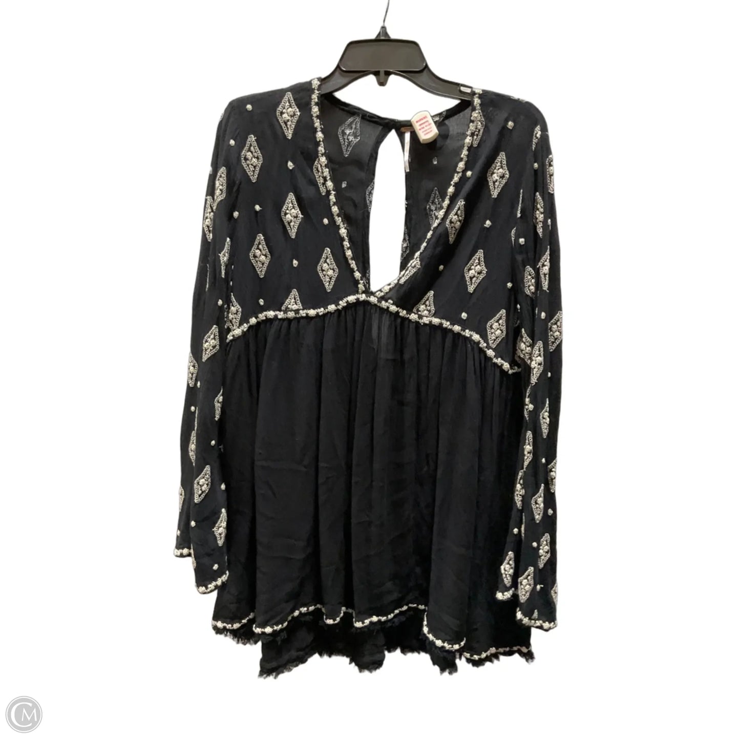 Top Long Sleeve By Free People In Black, Size: L