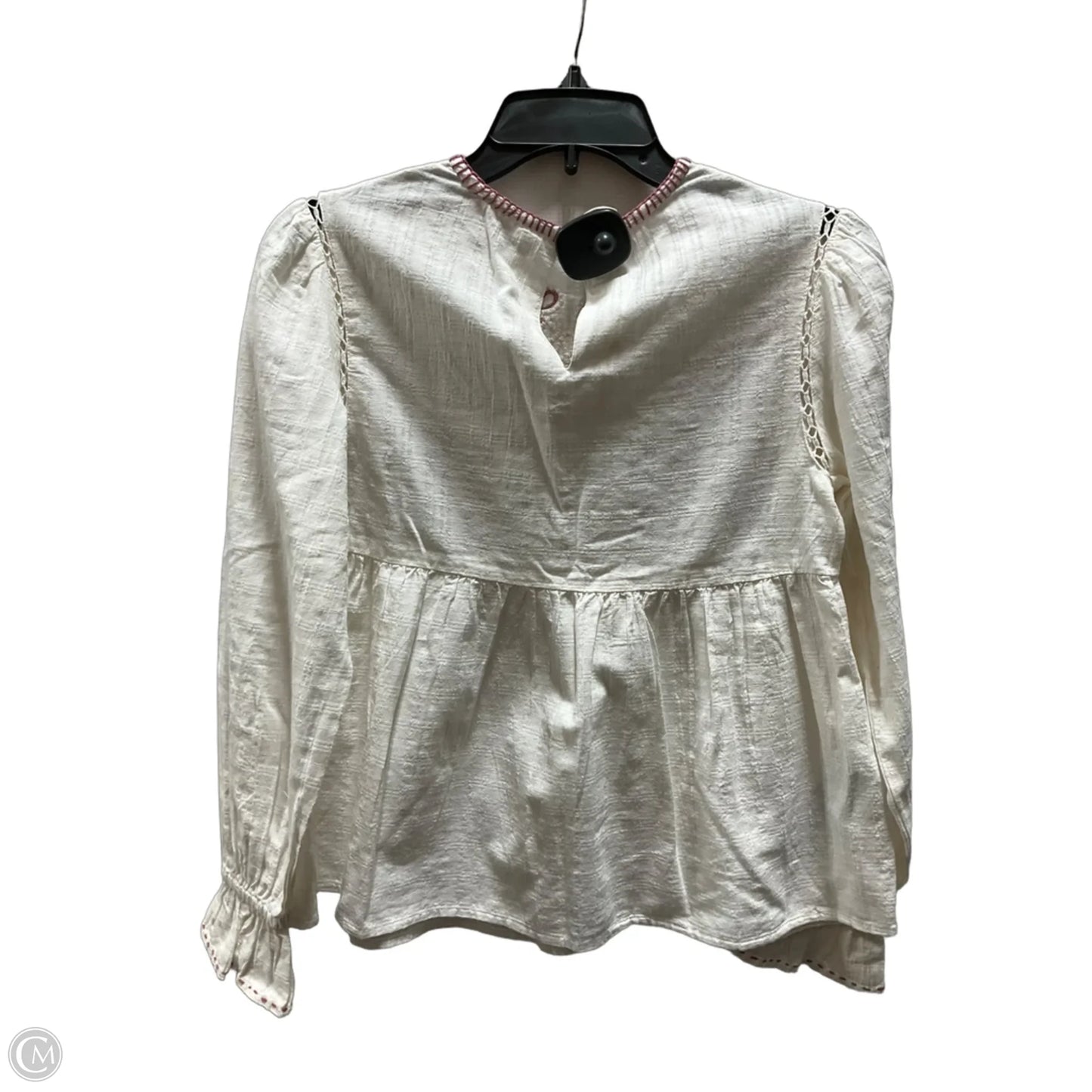 Top Long Sleeve By Mango In Cream, Size: Xxs