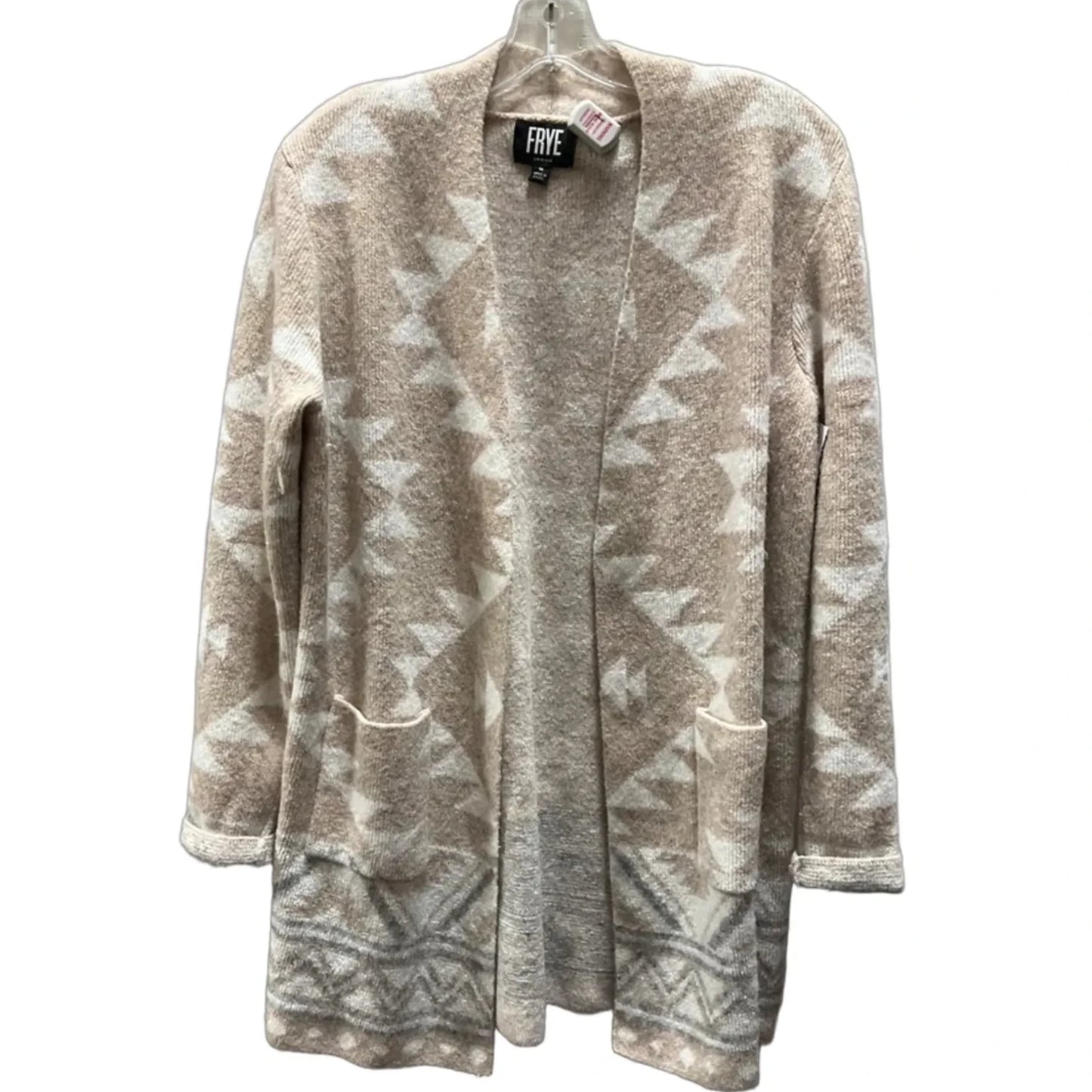 Sweater Cardigan By Frye In Tan, Size: M
