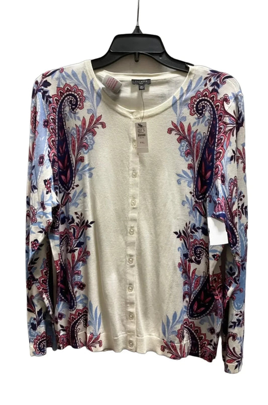 Cardigan By Talbots In Paisley Print, Size: Xlp