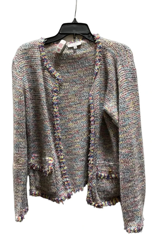 Cardigan By Sioni In Plaid Pattern, Size: L