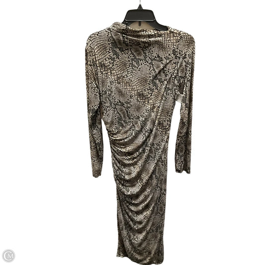 Dress Casual Maxi By White House Black Market In Snakeskin Print, Size: M