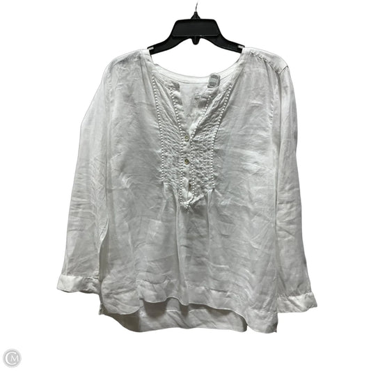 Top 3/4 Sleeve By J. Jill In White, Size: L