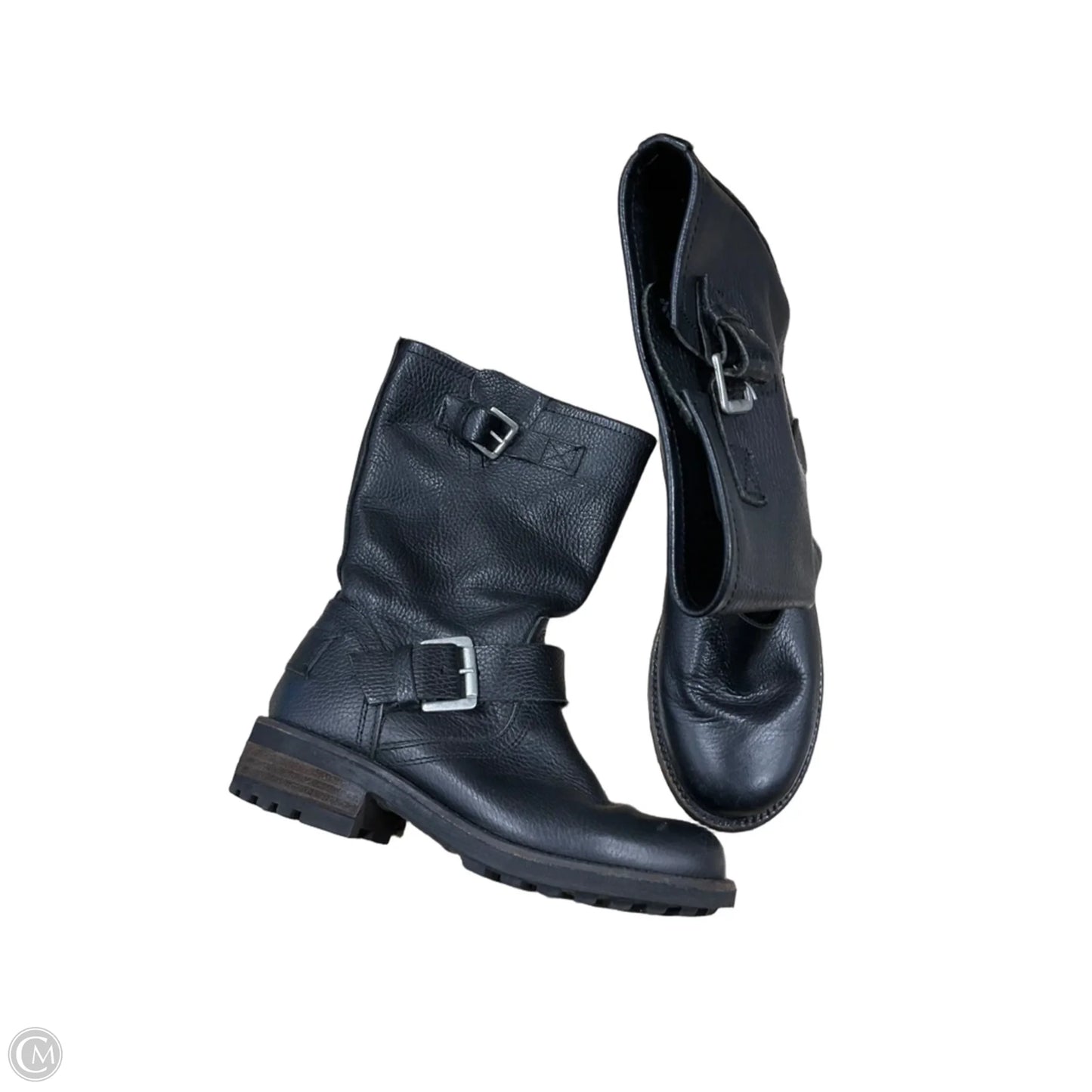 Boots Mid-calf Flats By Cmb In Black, Size: 9