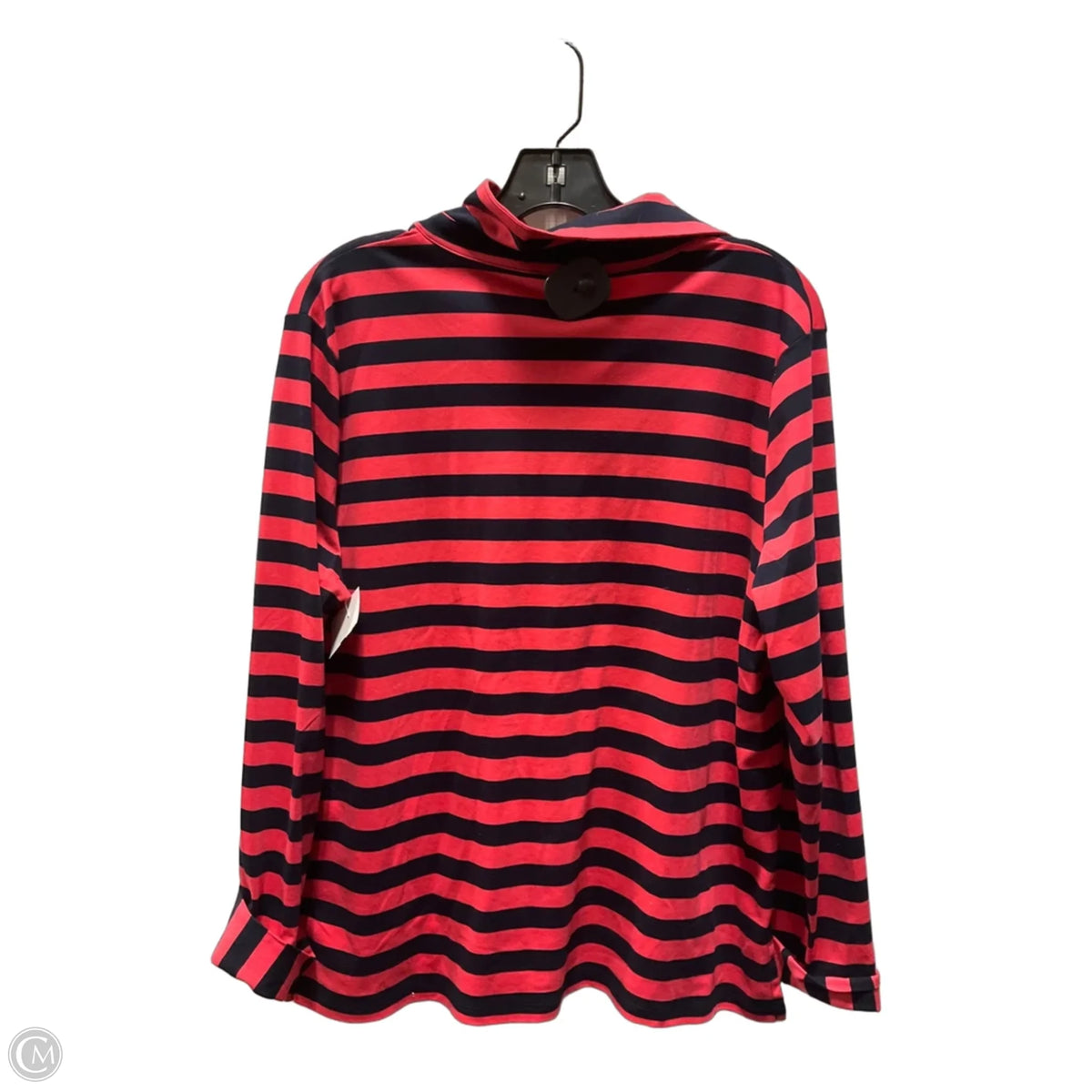 Top Long Sleeve By Talbots In Striped Pattern, Size: L