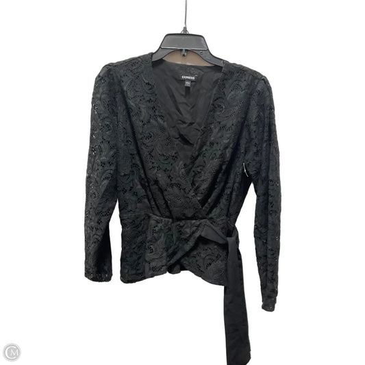 Top Long Sleeve By Express In Black, Size: L