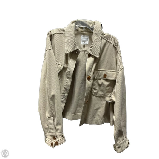 Jacket Shirt By Avec Les Filles In Tan, Size: Xl