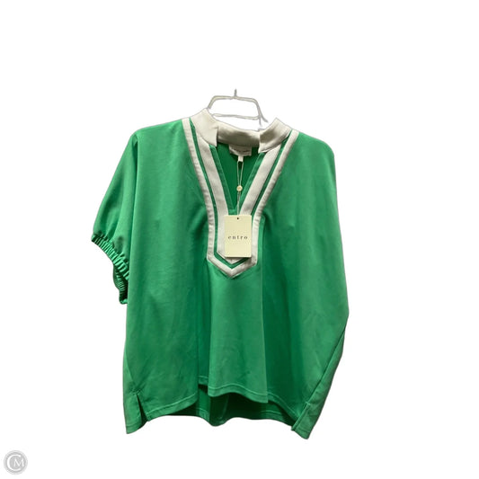 Top Short Sleeve By Entro In Green, Size: M