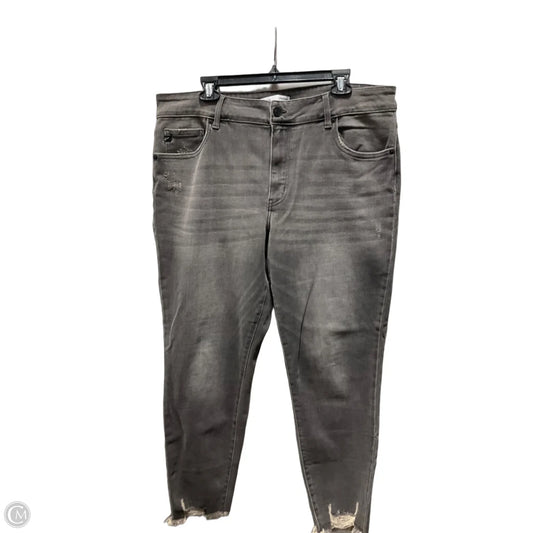 Jeans Skinny By Kancan In Grey, Size: 18