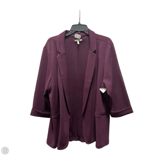 Blazer By Maurices In Purple, Size: 2x