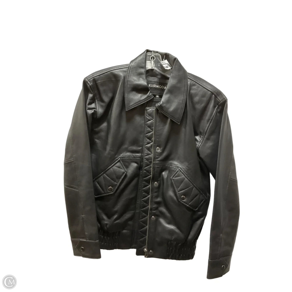 Jacket Leather By Cme In Black, Size: M