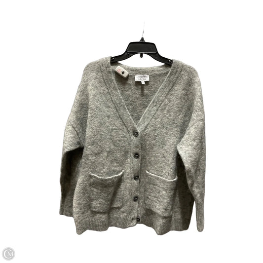 Sweater Cardigan By Cmb In Grey, Size: M