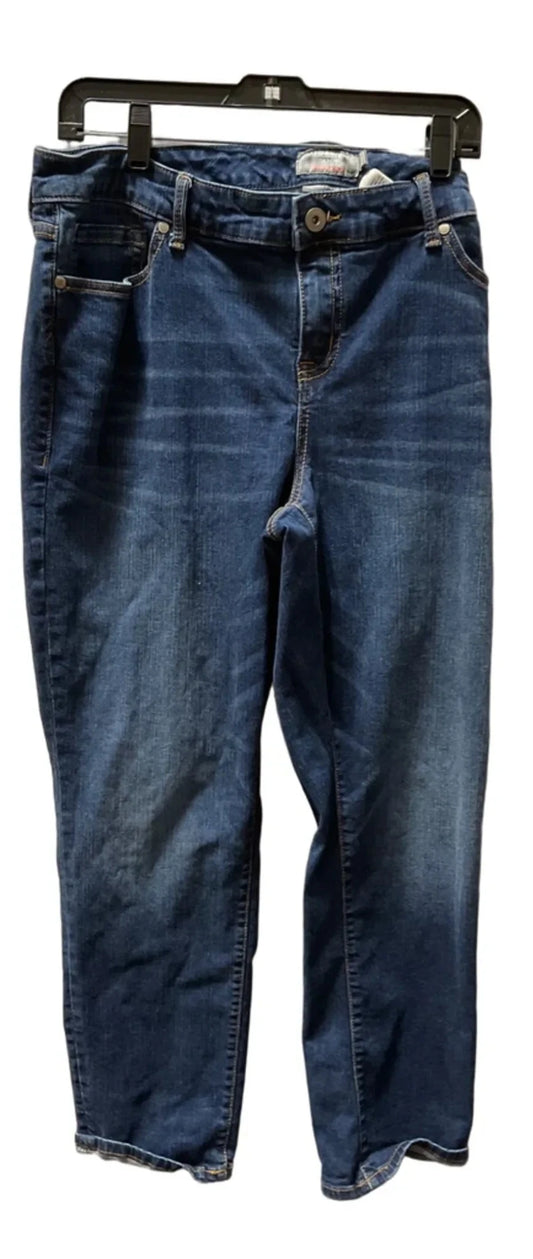 Jeans Straight By Torrid In Blue Denim, Size: 18