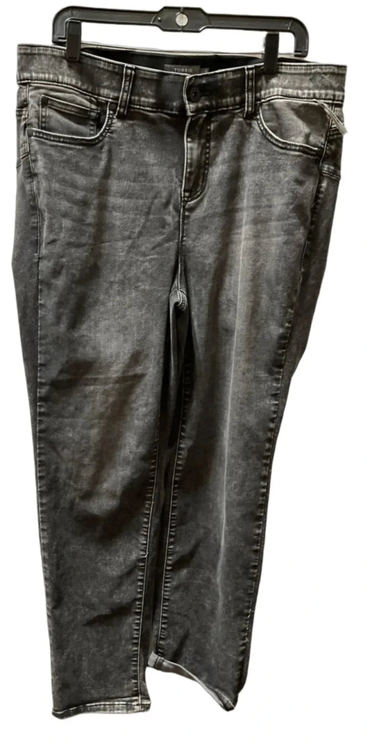 Jeans Straight By Torrid In Grey, Size: 18