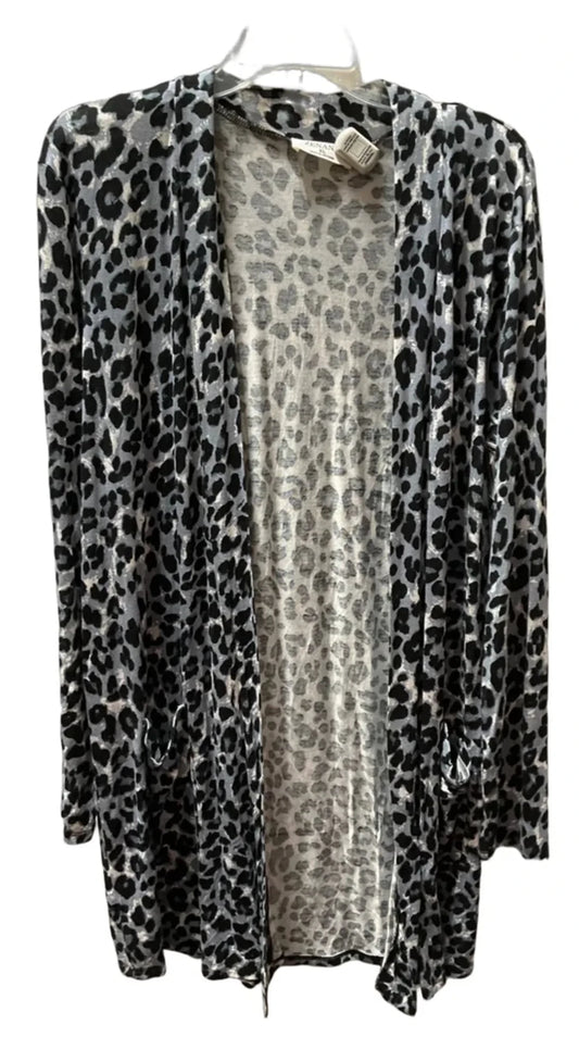 Cardigan By Zenana In Animal Print, Size: Xl