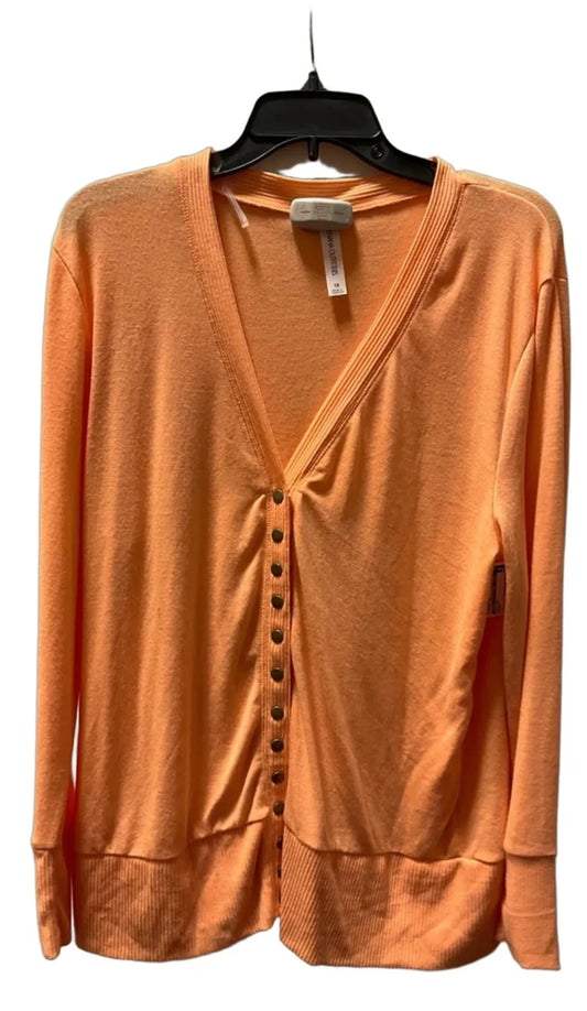 Cardigan By Zenana Outfitters In Orange, Size: 1x