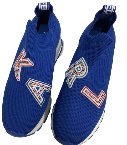 Shoes Designer By Karl Lagerfeld In Blue, Size: 7