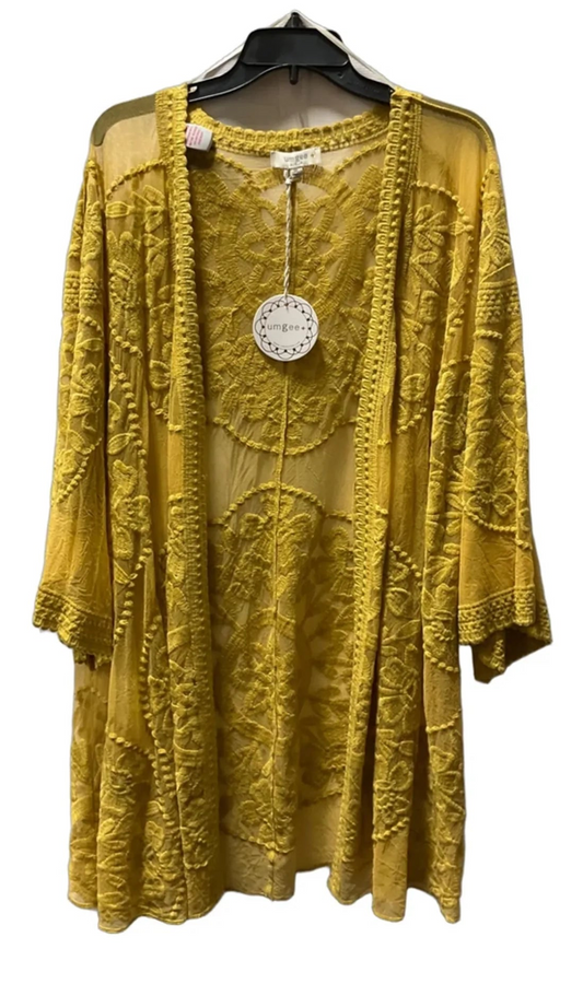 Cardigan By Umgee In Yellow, Size: 1x